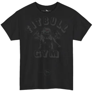 Fitbull Gym Fitness T-Shirt Unisex Heavy Cotton Tee Bodybuilding Garment Crossfit Apparel Active Training Clothink Sport Workout Clothes Black
