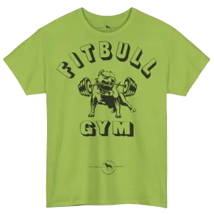Fitbull Gym Fitness T-Shirt Unisex Heavy Cotton Tee Bodybuilding Garment Crossfit Apparel Active Training Clothink Sport Workout Clothes Kiwi Black