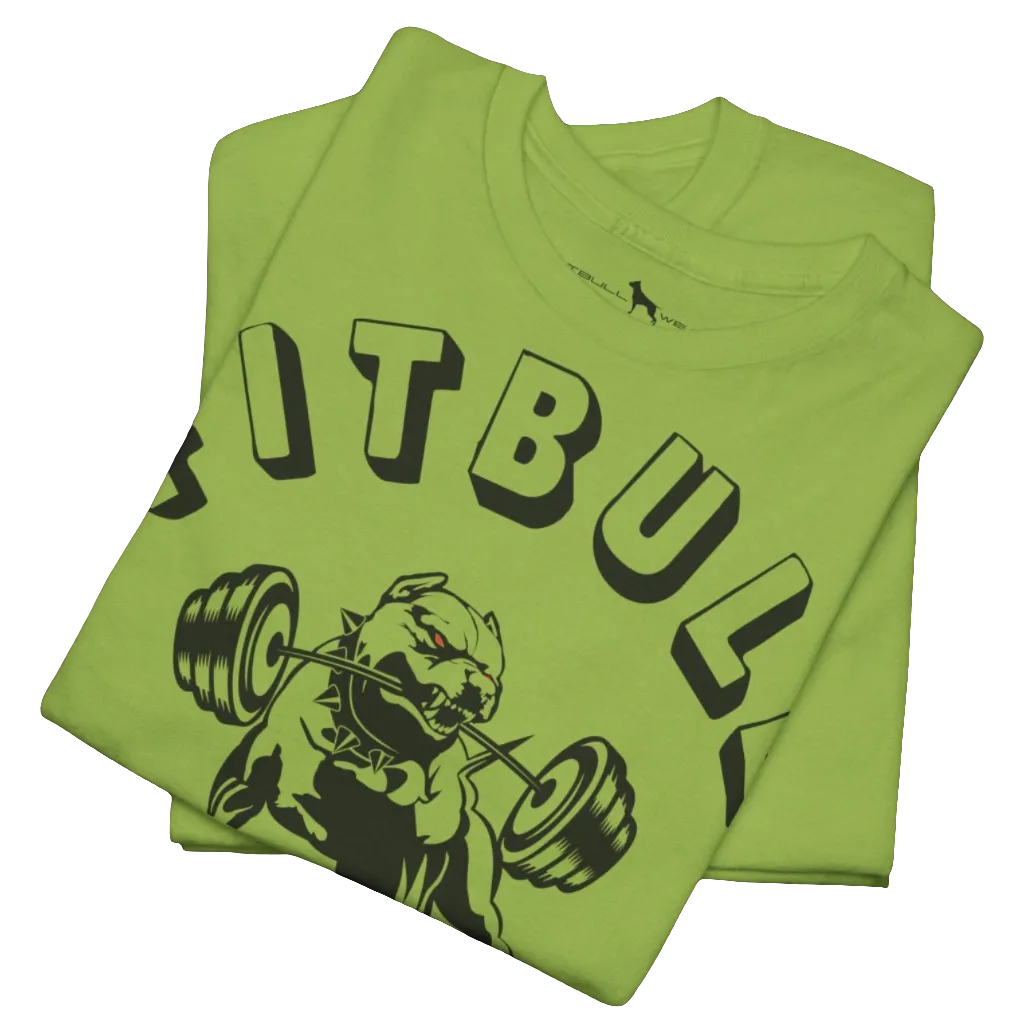 Fitbull Gym Fitness T-Shirt Unisex Heavy Cotton Tee Bodybuilding Garment Crossfit Apparel Active Training Clothink Sport Workout Clothes Kiwi Black
