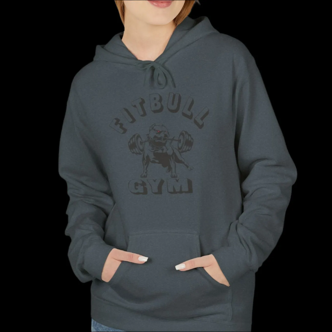 Fitbull Gym Unisex Hoodie - Sporty and Rebellious Fitness And Bodybuilding Workout Wear