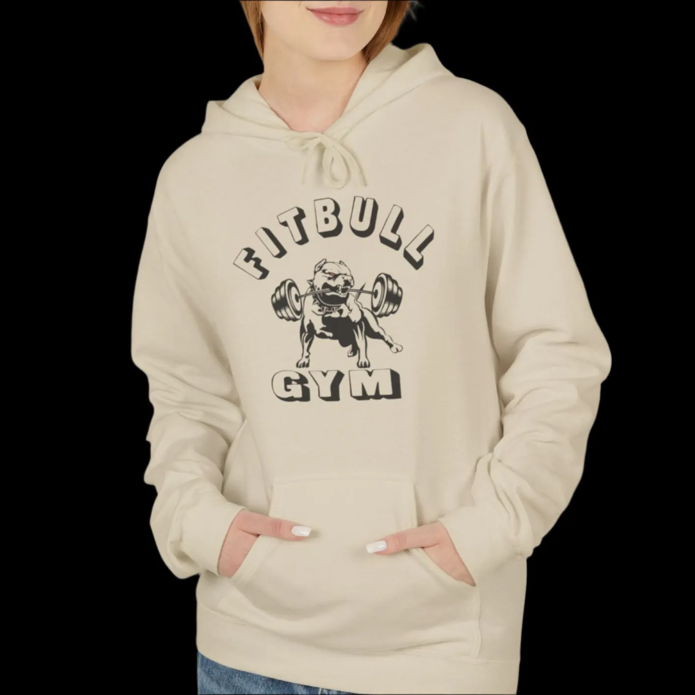 Fitbull Gym Unisex Hoodie - Sporty and Rebellious Fitness And Bodybuilding Workout Wear