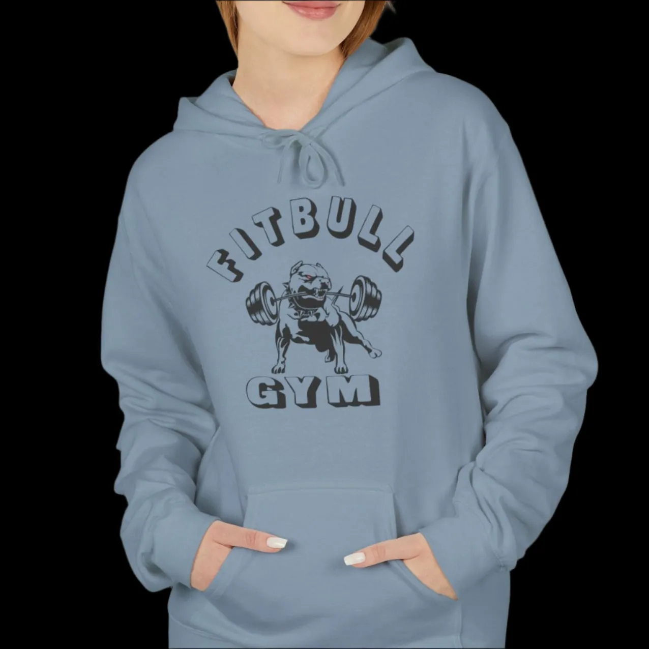 Fitbull Gym Unisex Hoodie - Sporty and Rebellious Fitness And Bodybuilding Workout Wear