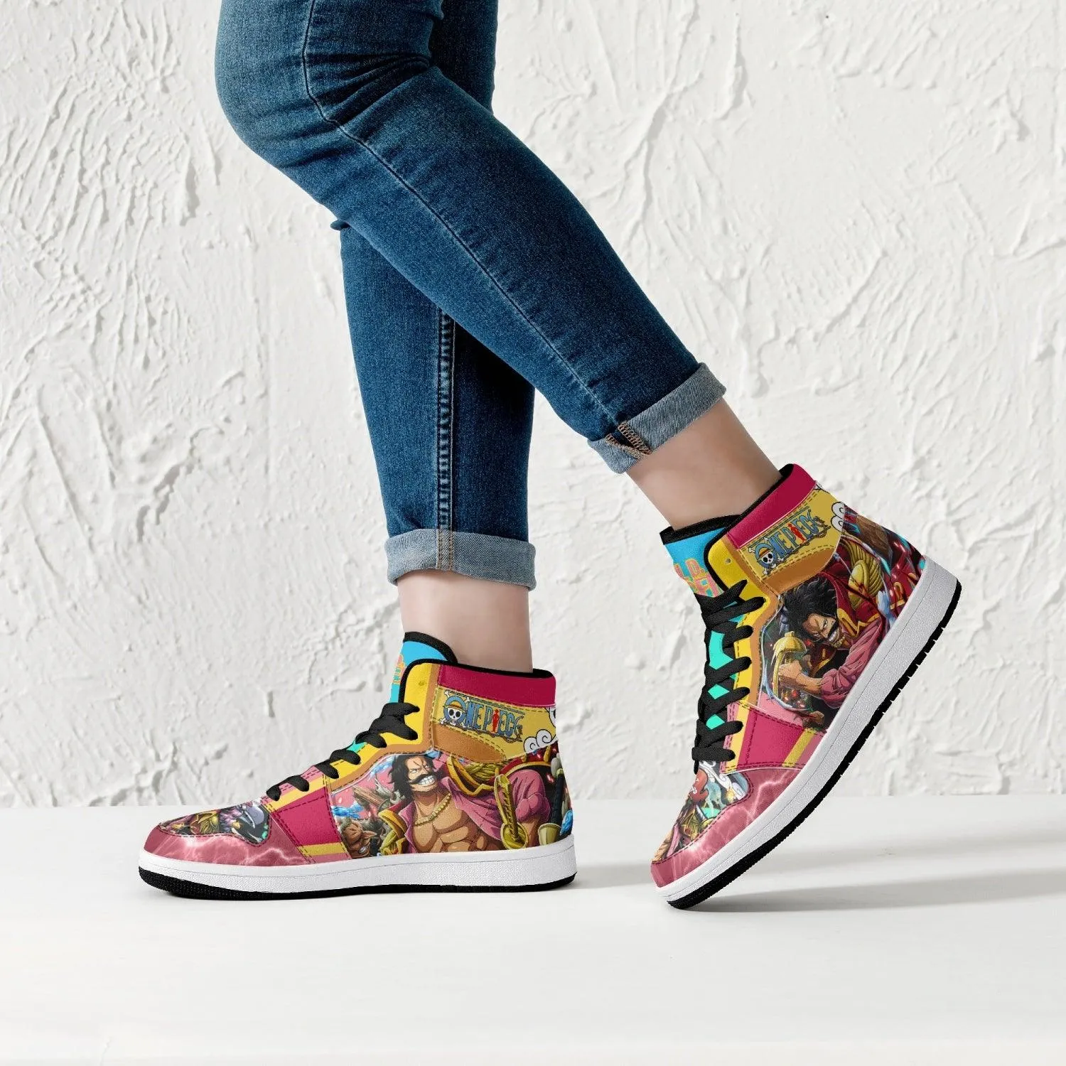Gol D. Roger One Piece Mid 1 Basketball Shoes