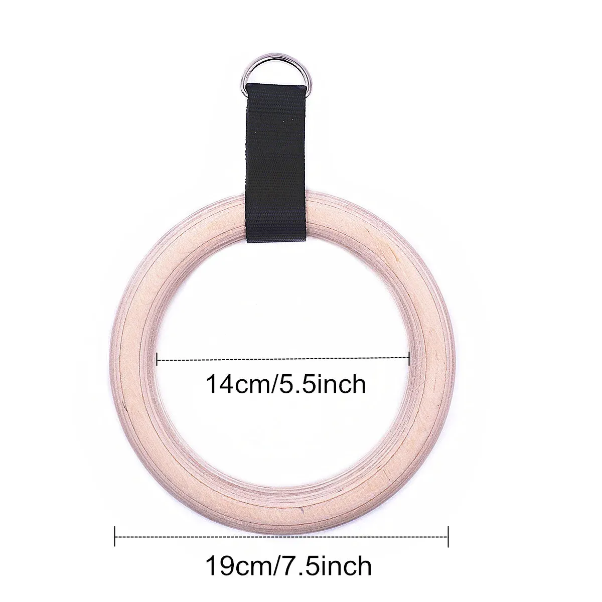 Gymnastics Rings with Hanging Straps and Carabiners - Pull Up Handles for Home Gym