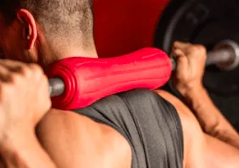 Harbinger Ergofit Bar Pad, 15-inch in Red