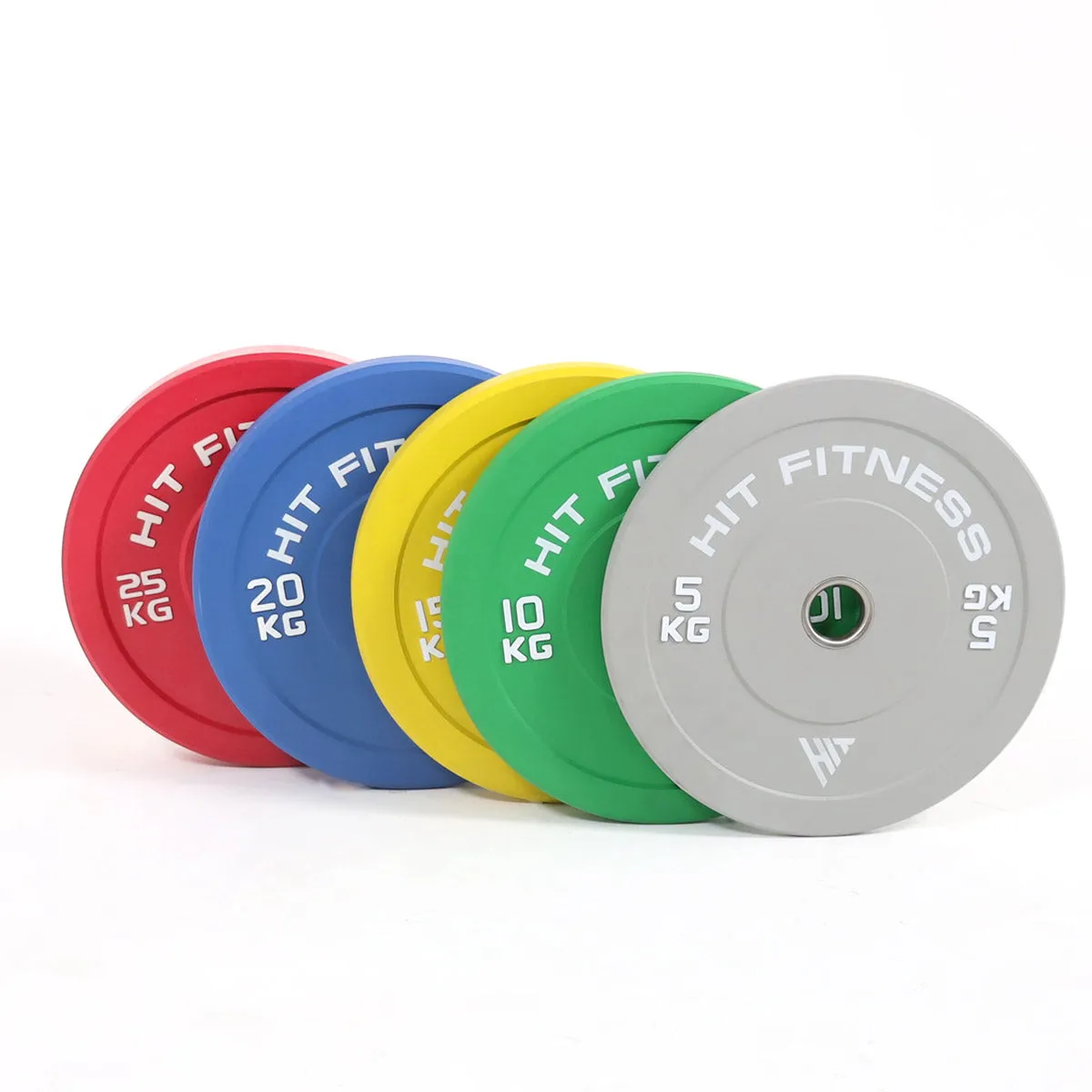 Hit Fitness 15kg Commercial Coloured Rubber Bumper Plate