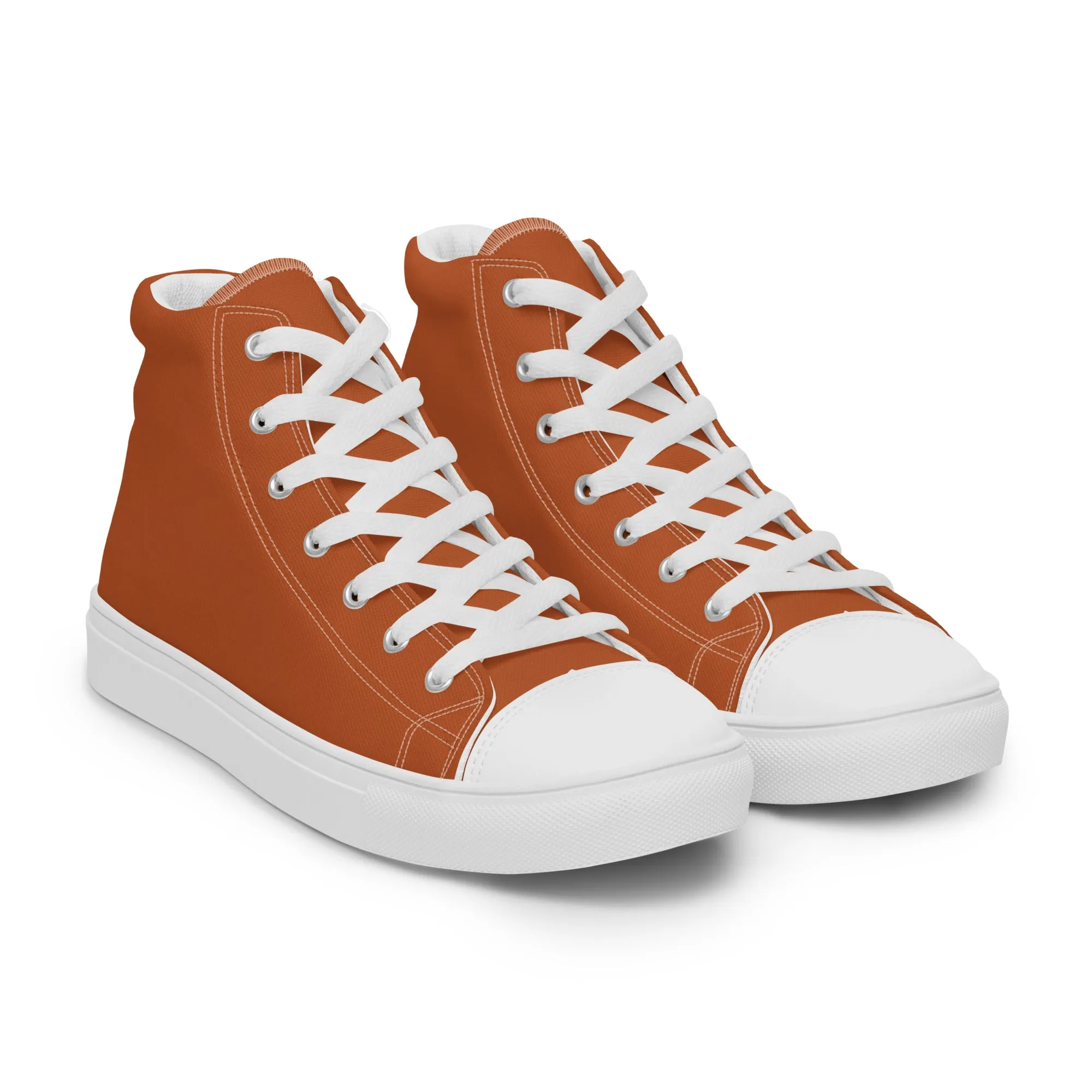 Honey Brown - Sustainably Made Men's High Top Canvas Shoes