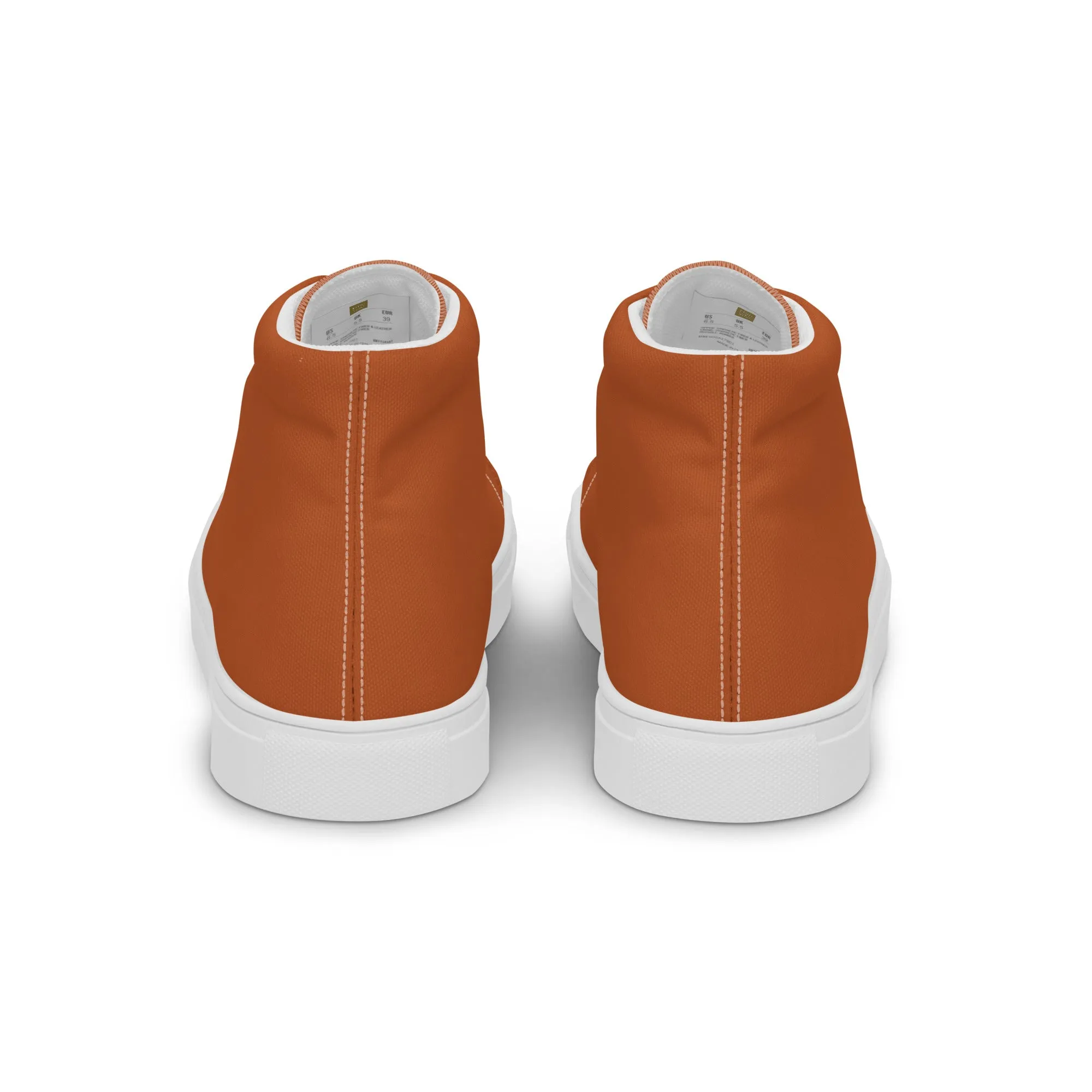 Honey Brown - Sustainably Made Men's High Top Canvas Shoes