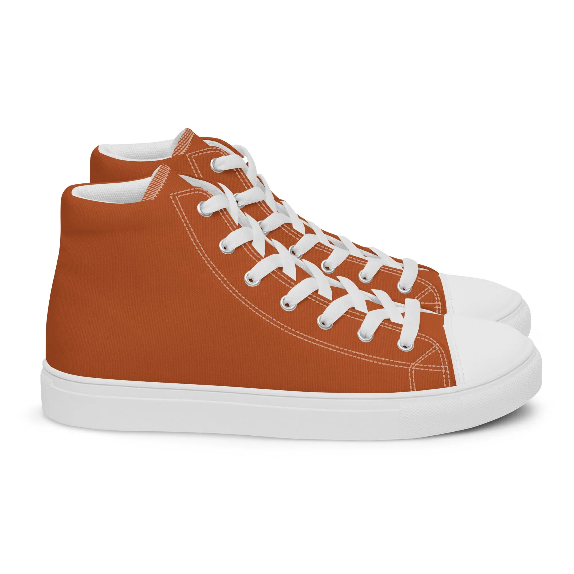 Honey Brown - Sustainably Made Men's High Top Canvas Shoes