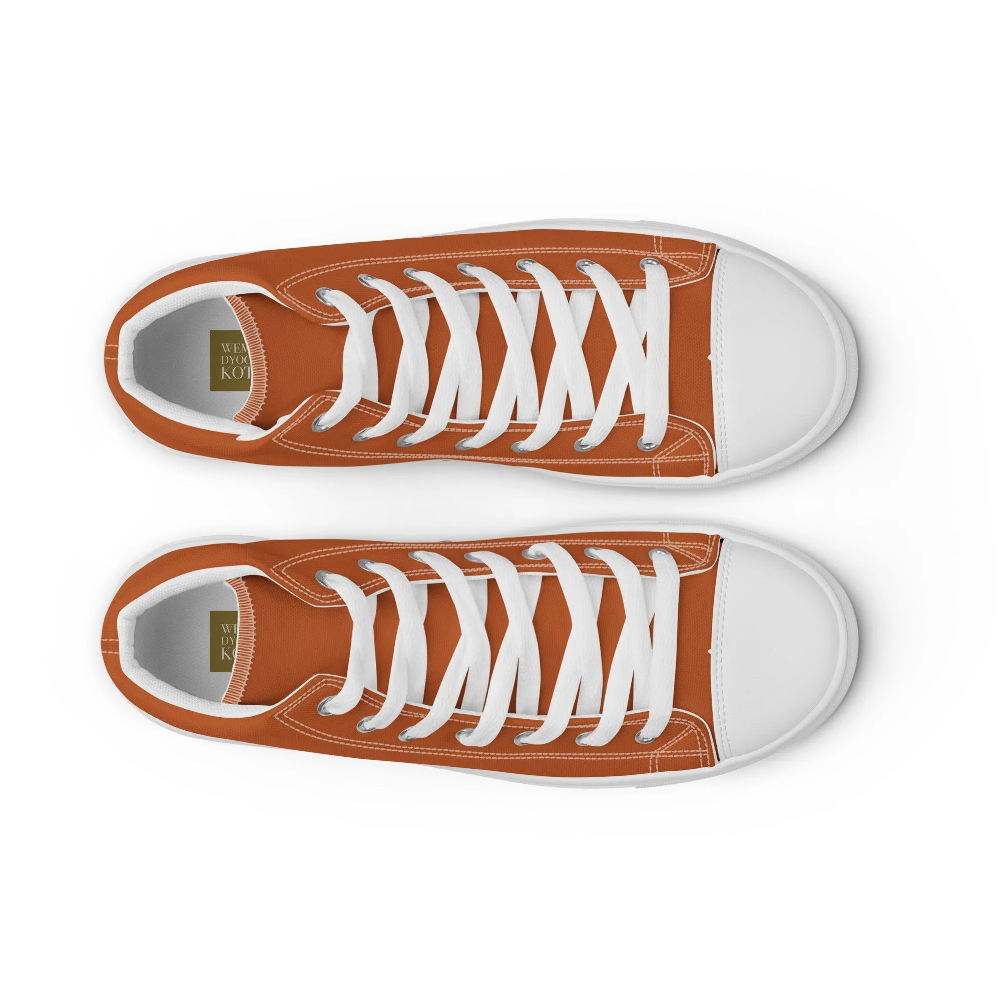 Honey Brown - Sustainably Made Men's High Top Canvas Shoes