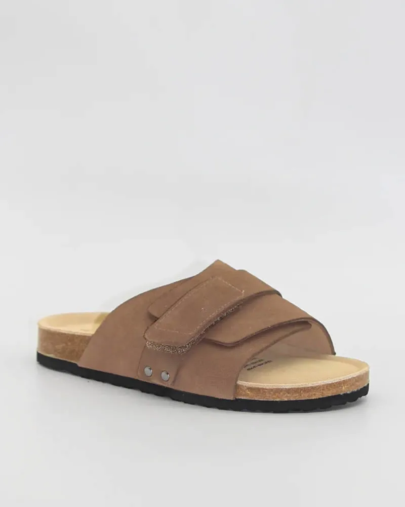 Human Shoes Taylor Tobacco Leather Slides