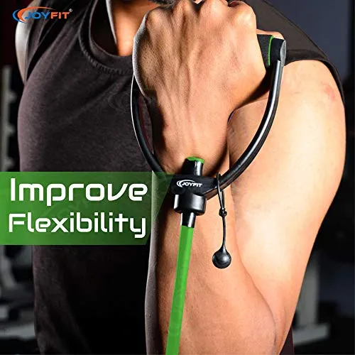 Joyfit Resistance Tube[1 Pc]- with Adjustable knob for Workout with Door Anchor & Workout Chart. Toning Tube for Home Workout, Strength Training, Crossfit, Pilates. Resistance Band for Men and Women