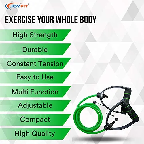 Joyfit Resistance Tube[1 Pc]- with Adjustable knob for Workout with Door Anchor & Workout Chart. Toning Tube for Home Workout, Strength Training, Crossfit, Pilates. Resistance Band for Men and Women