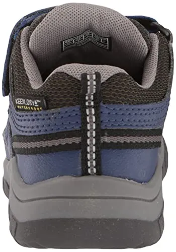 KEEN Targhee Low Height Waterproof Hiking Shoes, Blue Depths/Forest Night, 4 US Unisex Big Kid