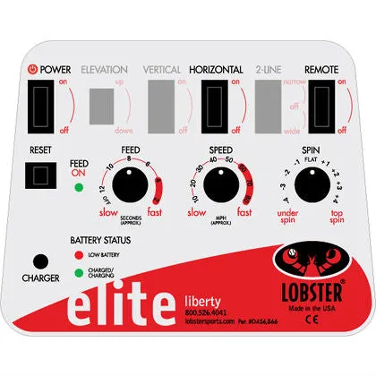 Lobster Elite Liberty Tennis Ball Machine w/ 2-Function Remote
