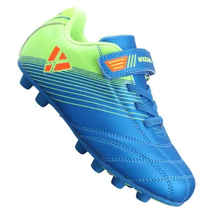 Loma Velcro Firm Ground Soccer Cleats - Blue/Green