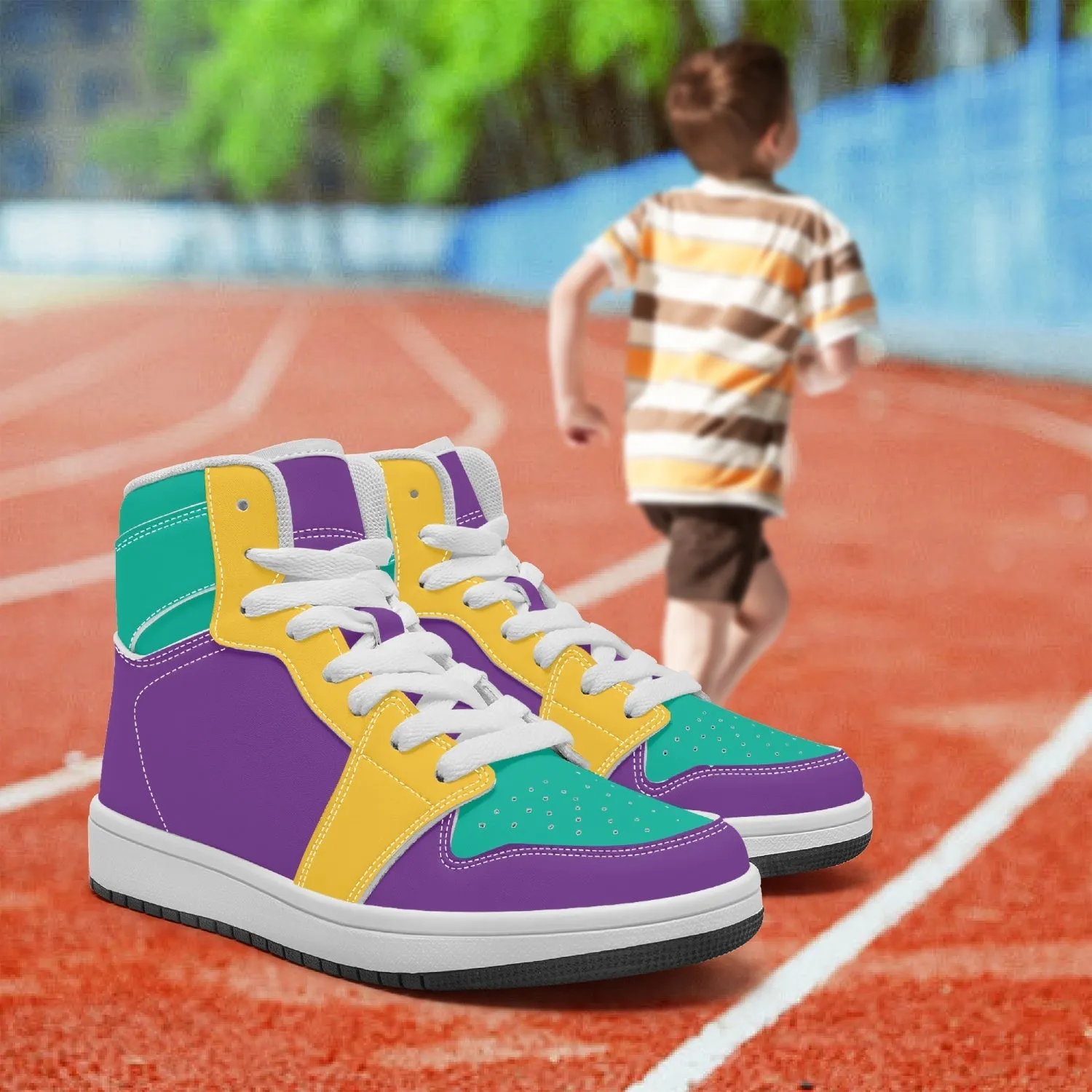 Los Angeles Sparks Fan Unofficial High-Top Shoes, sneakers, and Trainers Unisex for Kids 213 Girls' High-Top Basketball Shoes by Niche Era