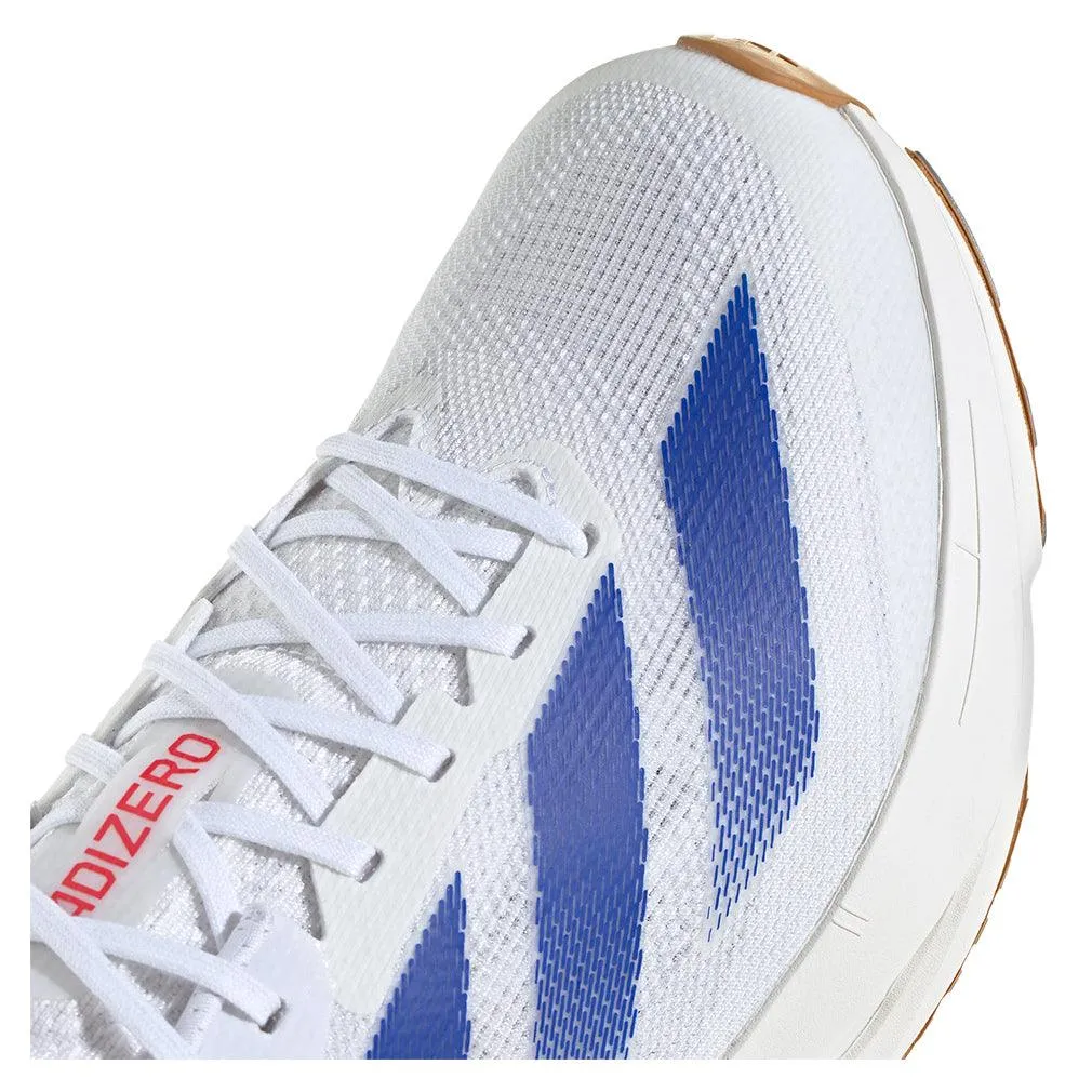 Men`s Adizero SL2 Running Shoes White and Team Royal Blue
