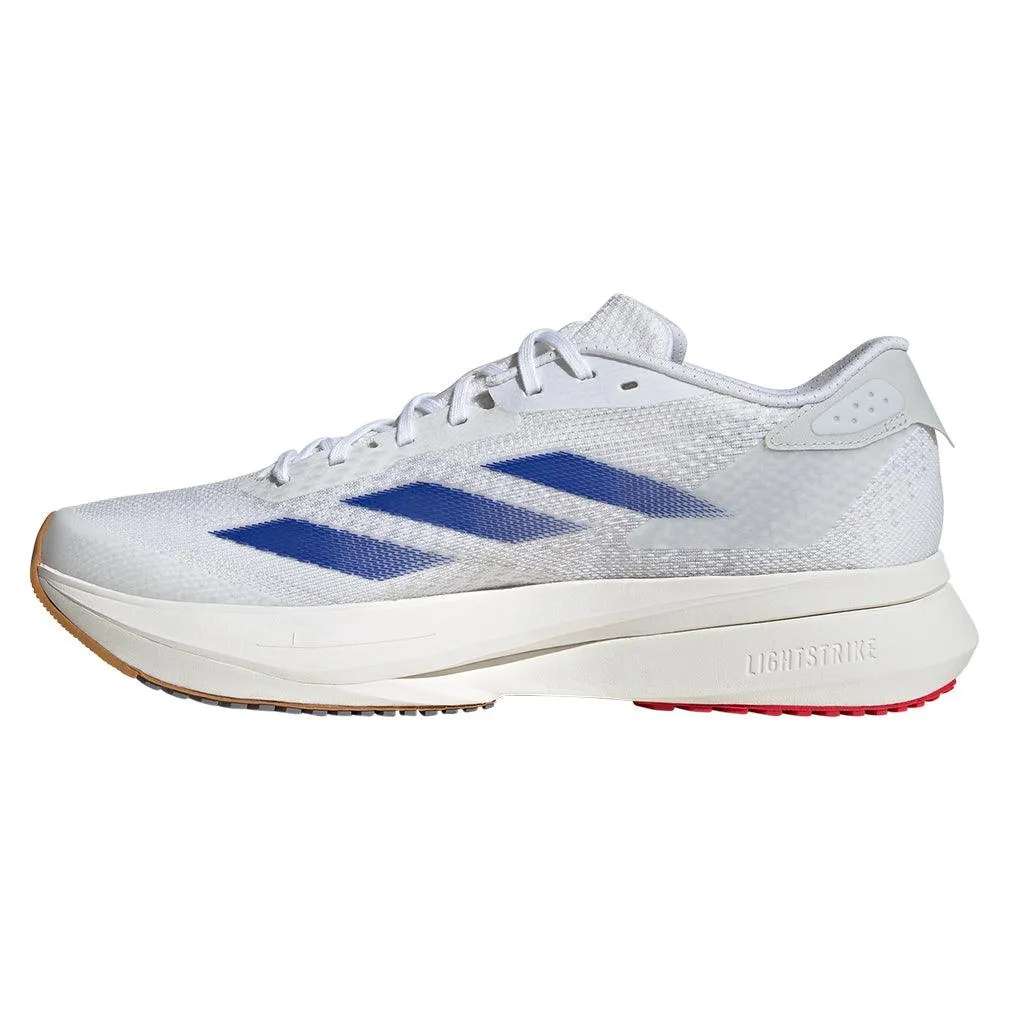 Men`s Adizero SL2 Running Shoes White and Team Royal Blue