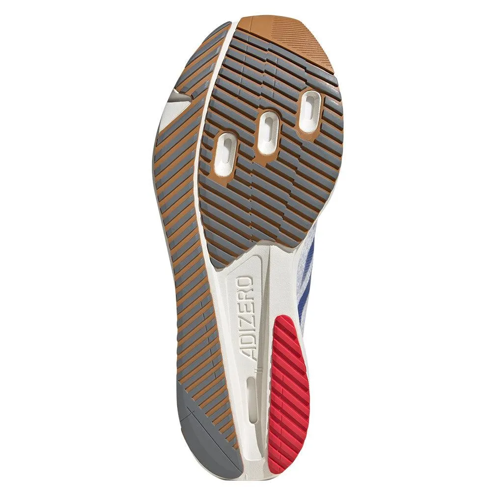 Men`s Adizero SL2 Running Shoes White and Team Royal Blue
