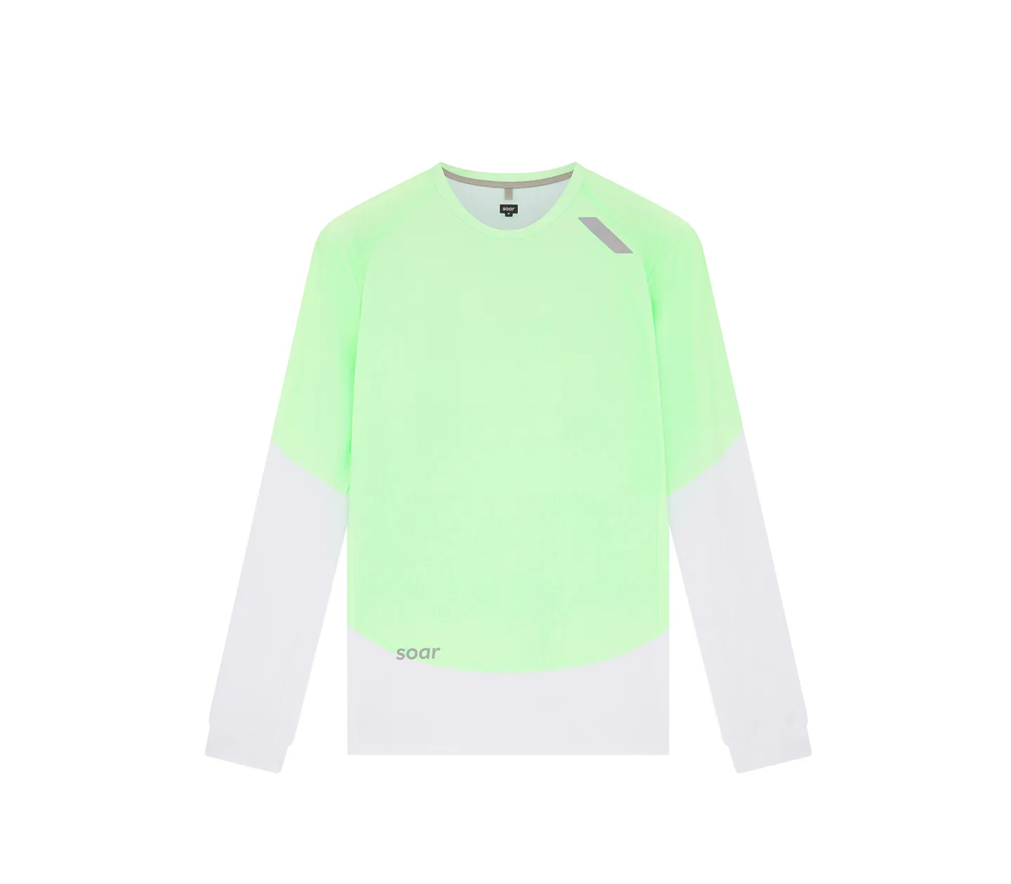 Men's Long Sleeve Printed Tech T | Neon Mint