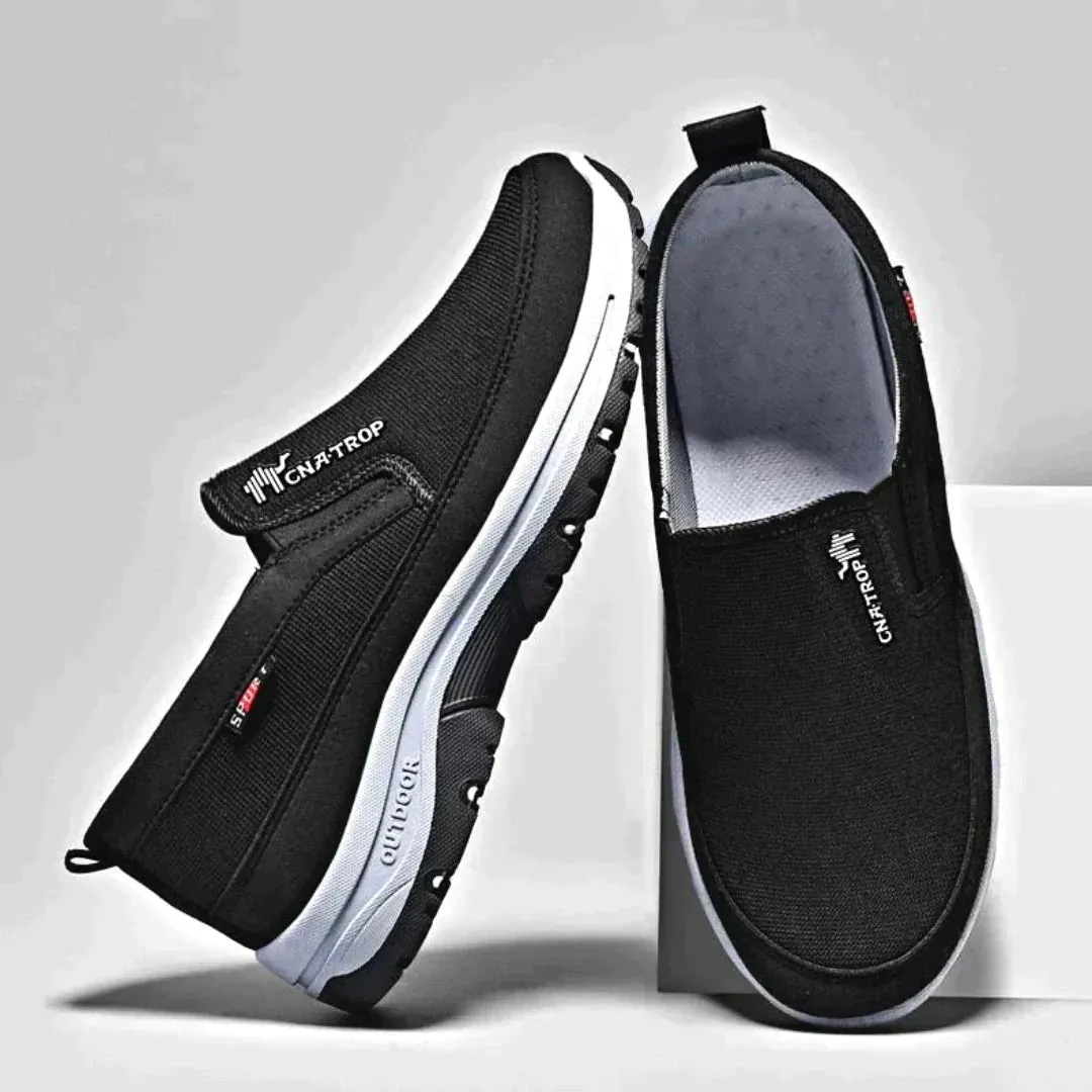 Men's Navy Waterproof Slip-On Walking Shoes - Lightweight & Anti-Slip