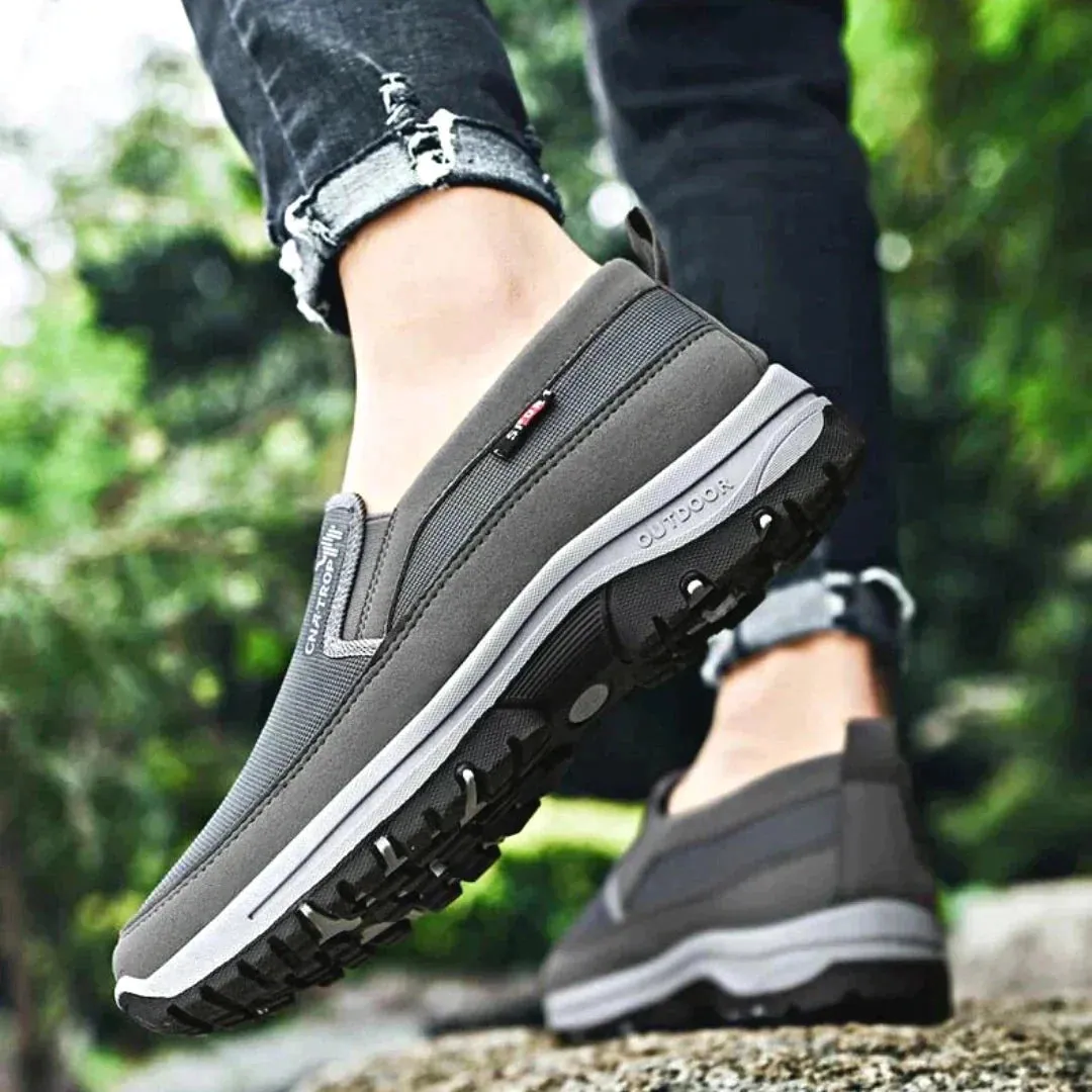 Men's Navy Waterproof Slip-On Walking Shoes - Lightweight & Anti-Slip