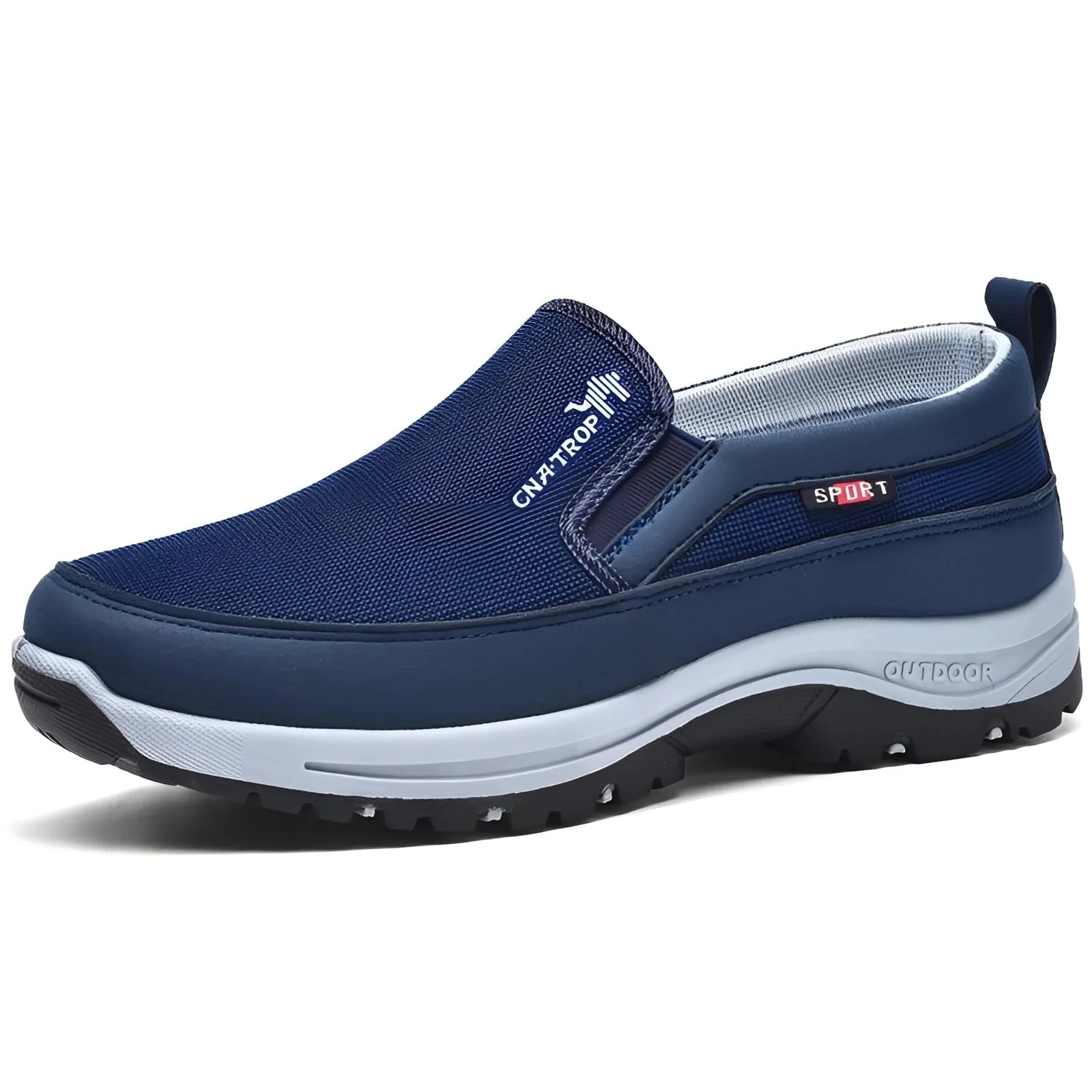 Men's Navy Waterproof Slip-On Walking Shoes - Lightweight & Anti-Slip