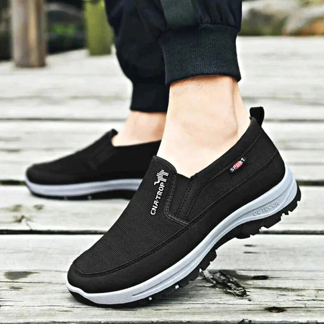 Men's Navy Waterproof Slip-On Walking Shoes - Lightweight & Anti-Slip