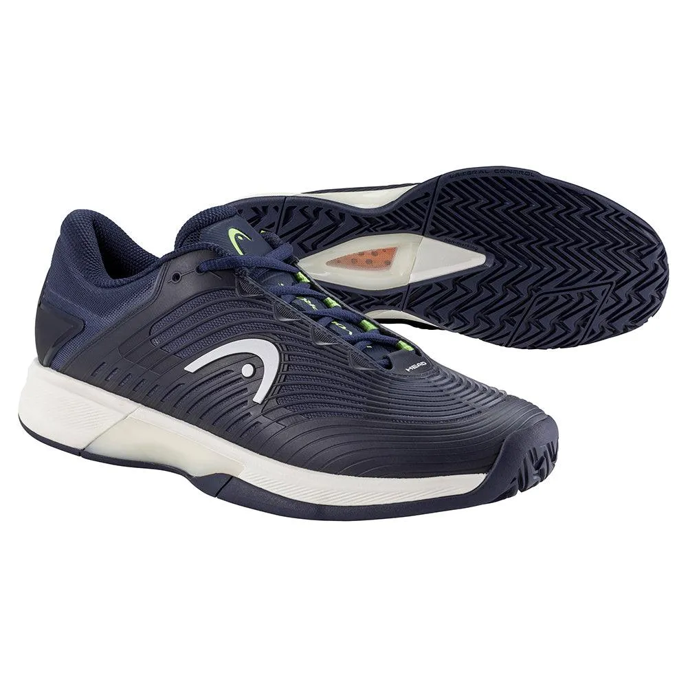 Men`s Revolt Pro 4.5 Tennis Shoes Navy and Lime