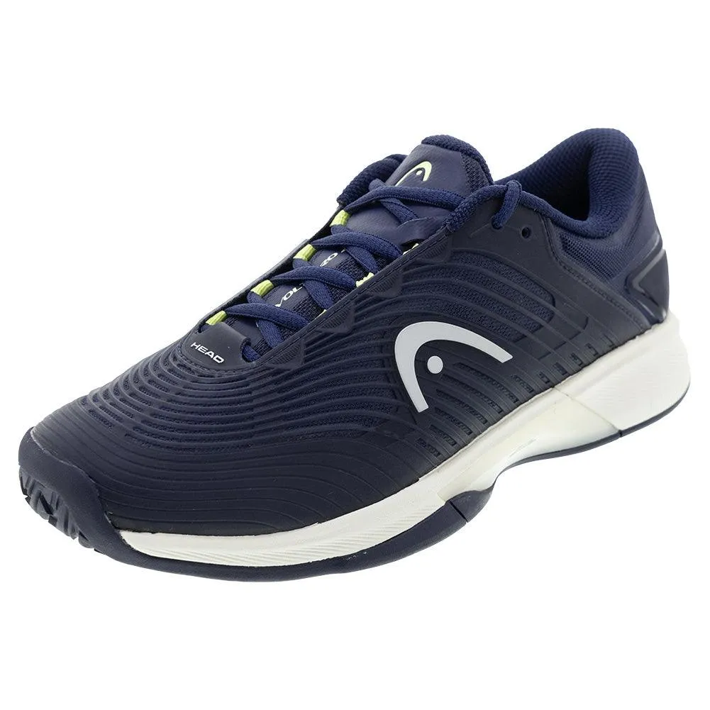Men`s Revolt Pro 4.5 Tennis Shoes Navy and Lime