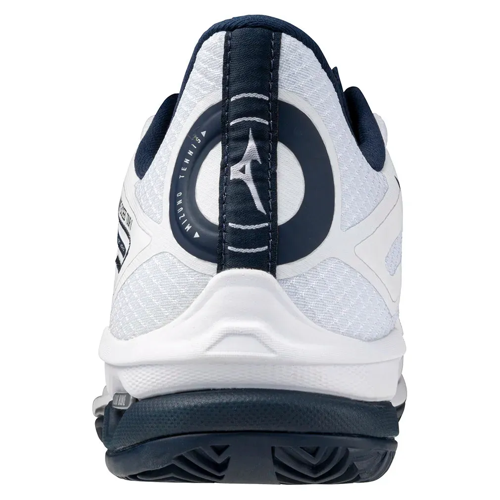 Mens Wave Exceed Tour 6 Clay Tennis Shoes White and Dress Blues