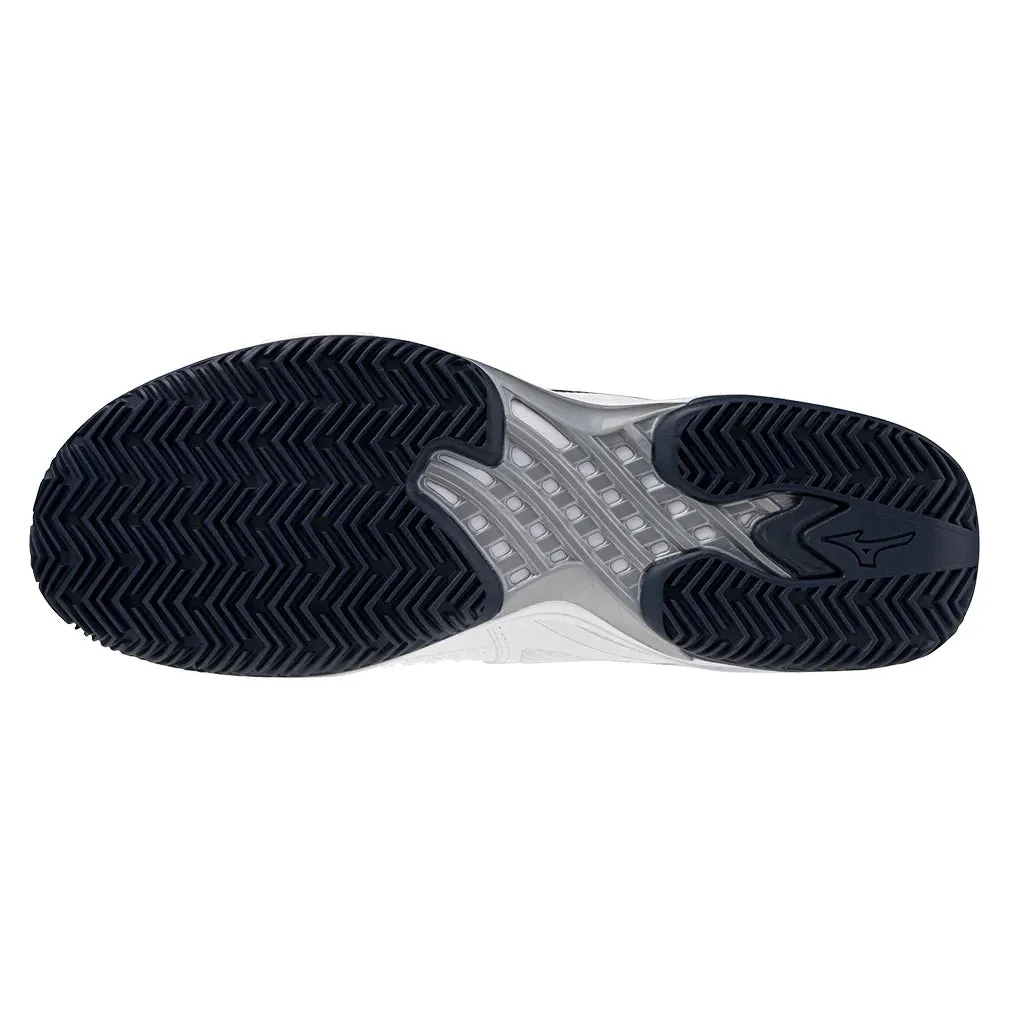 Mens Wave Exceed Tour 6 Clay Tennis Shoes White and Dress Blues