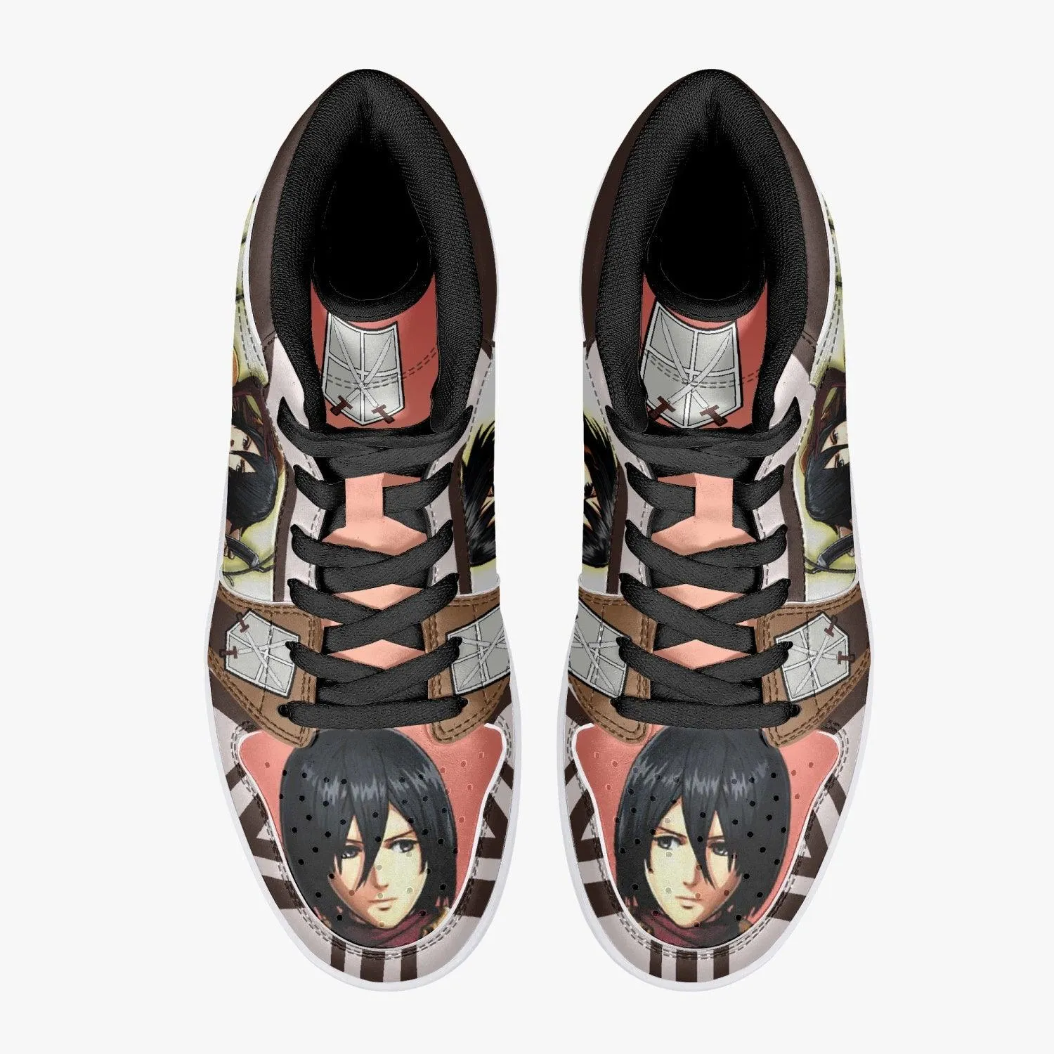 Mikasa Ackerman Training Corps Shingeki no Kyojin Mid 1 Basketball Shoes