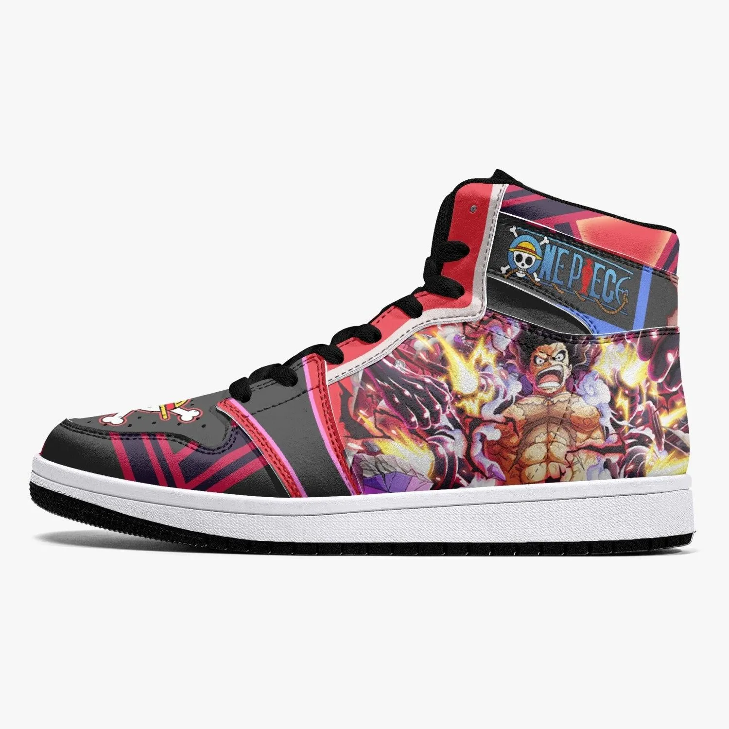 Monkey D. Luffy Gear 4th Snake Man One Piece Mid 1 Basketball Shoes