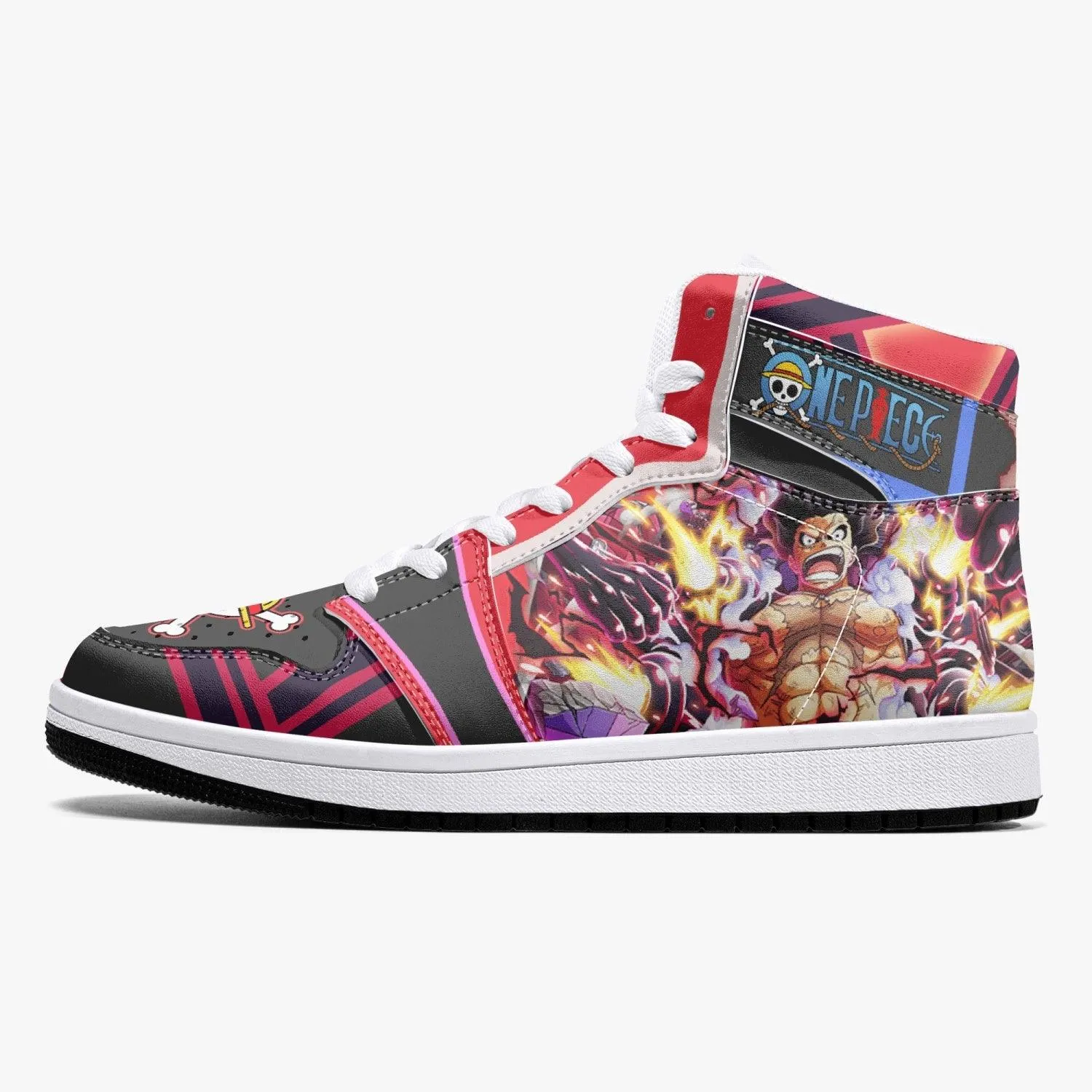 Monkey D. Luffy Gear 4th Snake Man One Piece Mid 1 Basketball Shoes