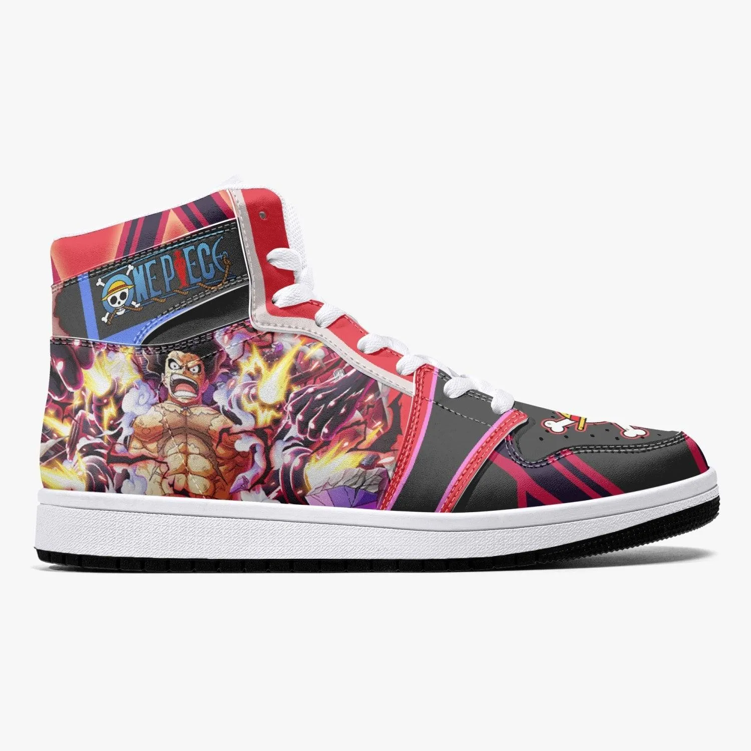 Monkey D. Luffy Gear 4th Snake Man One Piece Mid 1 Basketball Shoes