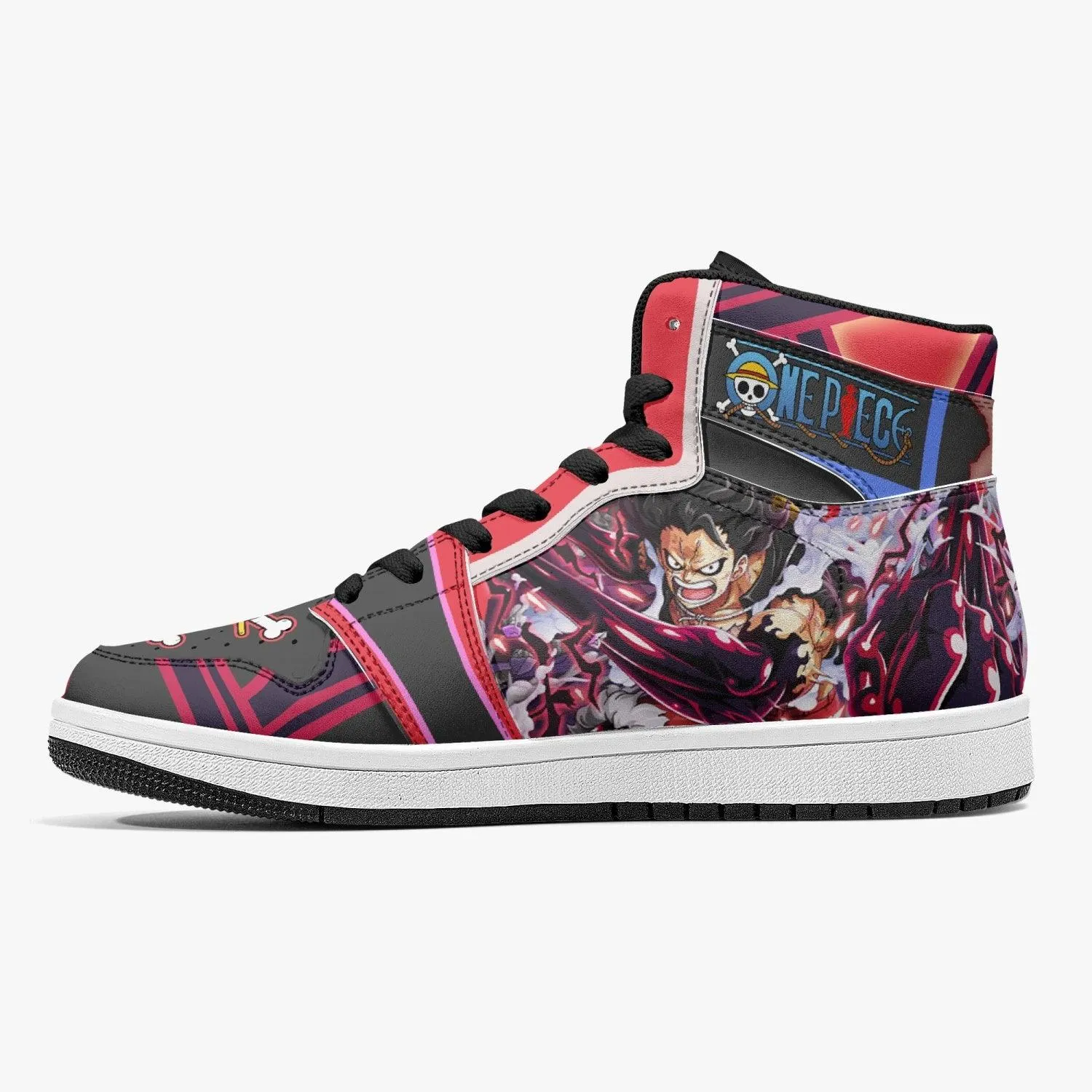 Monkey D. Luffy Gear 4th Snake Man One Piece Mid 1 Basketball Shoes
