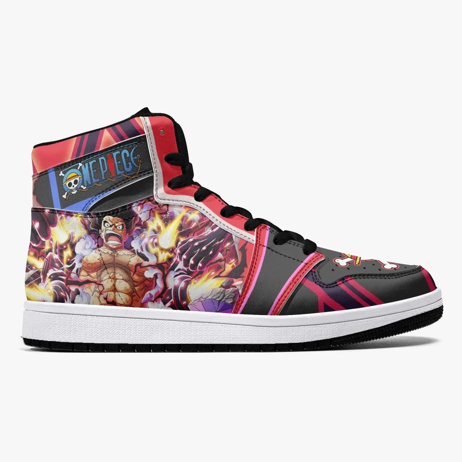 Monkey D. Luffy Gear 4th Snake Man One Piece Mid 1 Basketball Shoes