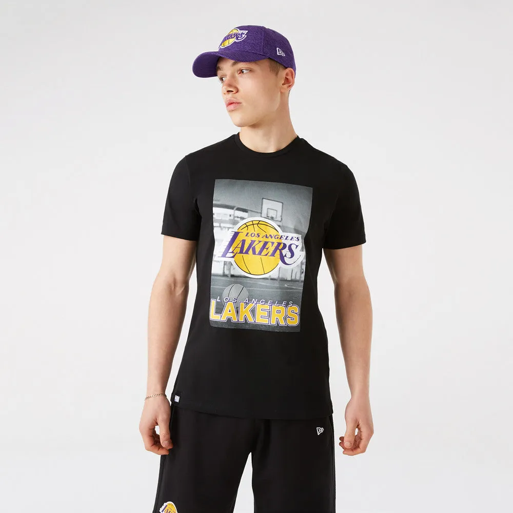 New Era LA Lakers Photographic Black T-Shirt