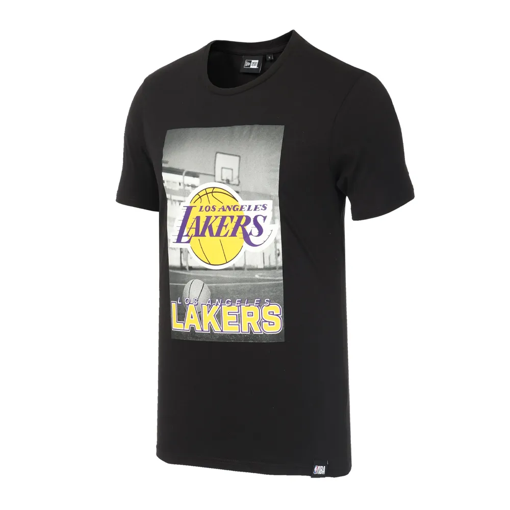 New Era LA Lakers Photographic Black T-Shirt