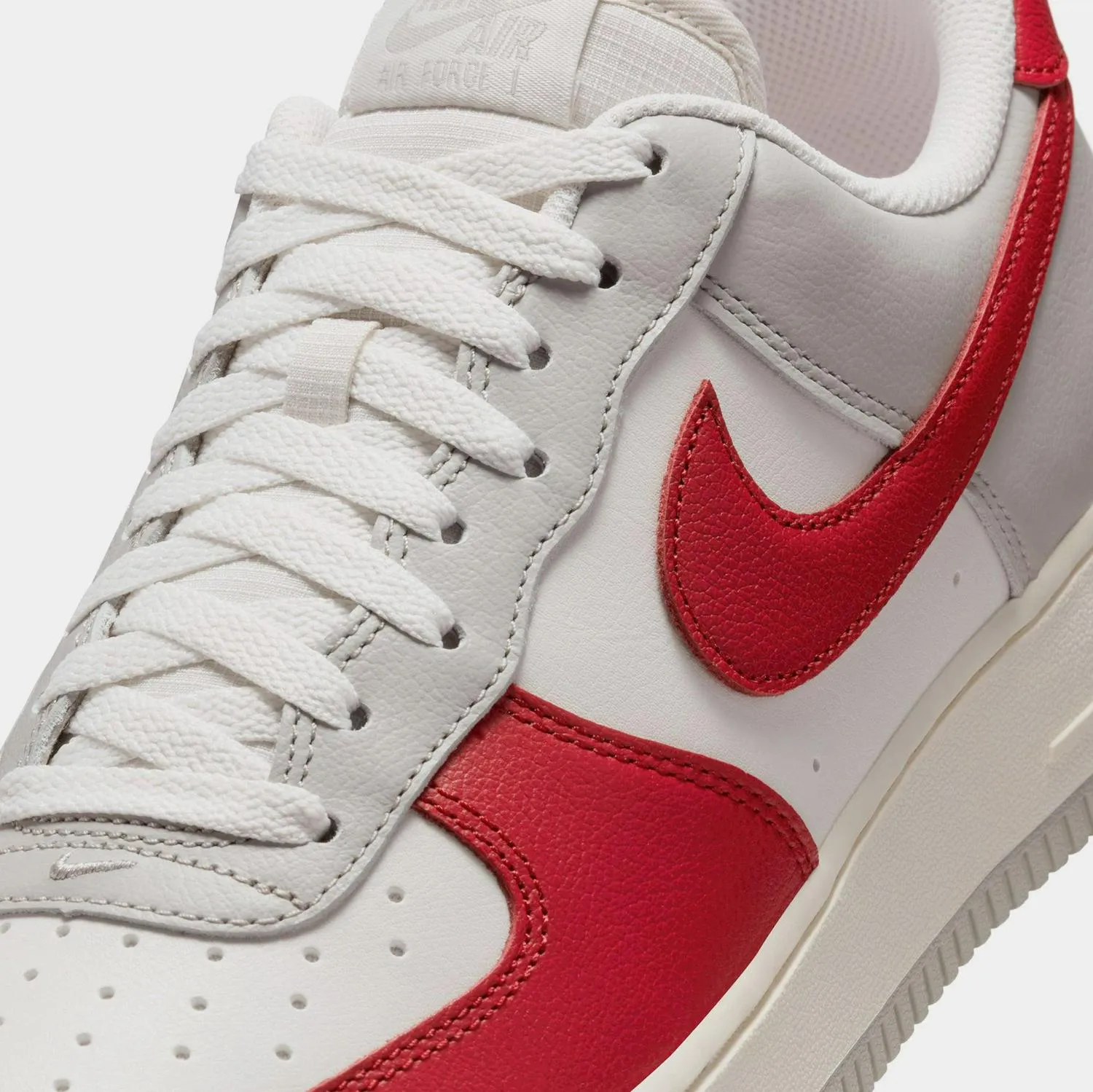 Nike Air Force 1 '07 LV8 Red Toe White Gray Beige HJ9094-012 Shoe Trainer