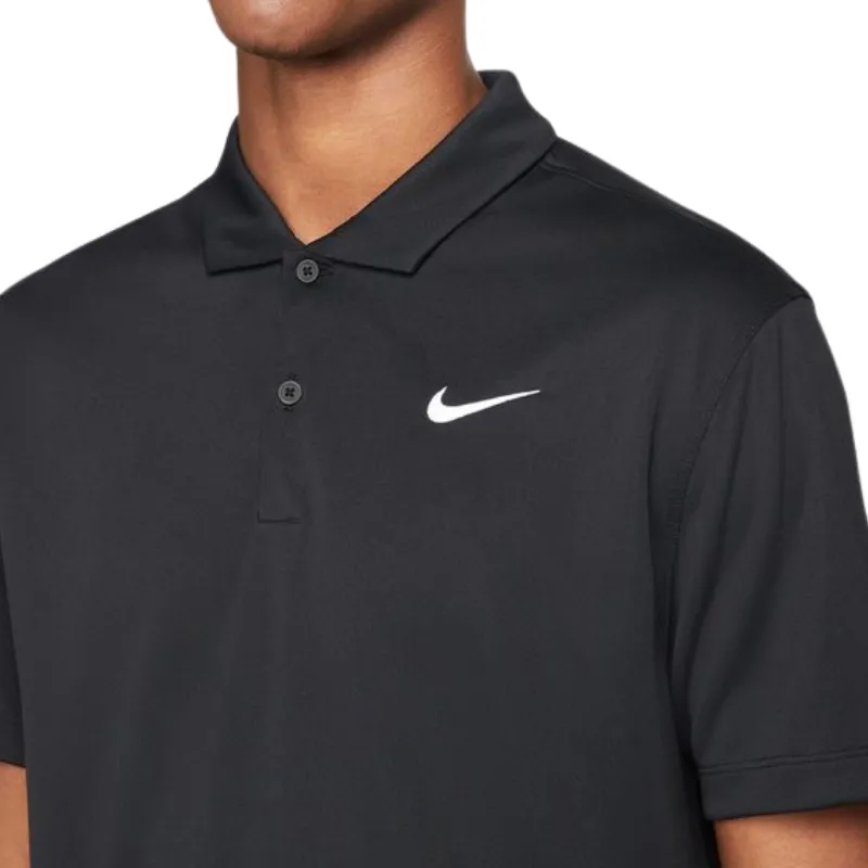 Nike Court Dri-FIT Mens Tennis Polo - Black/White