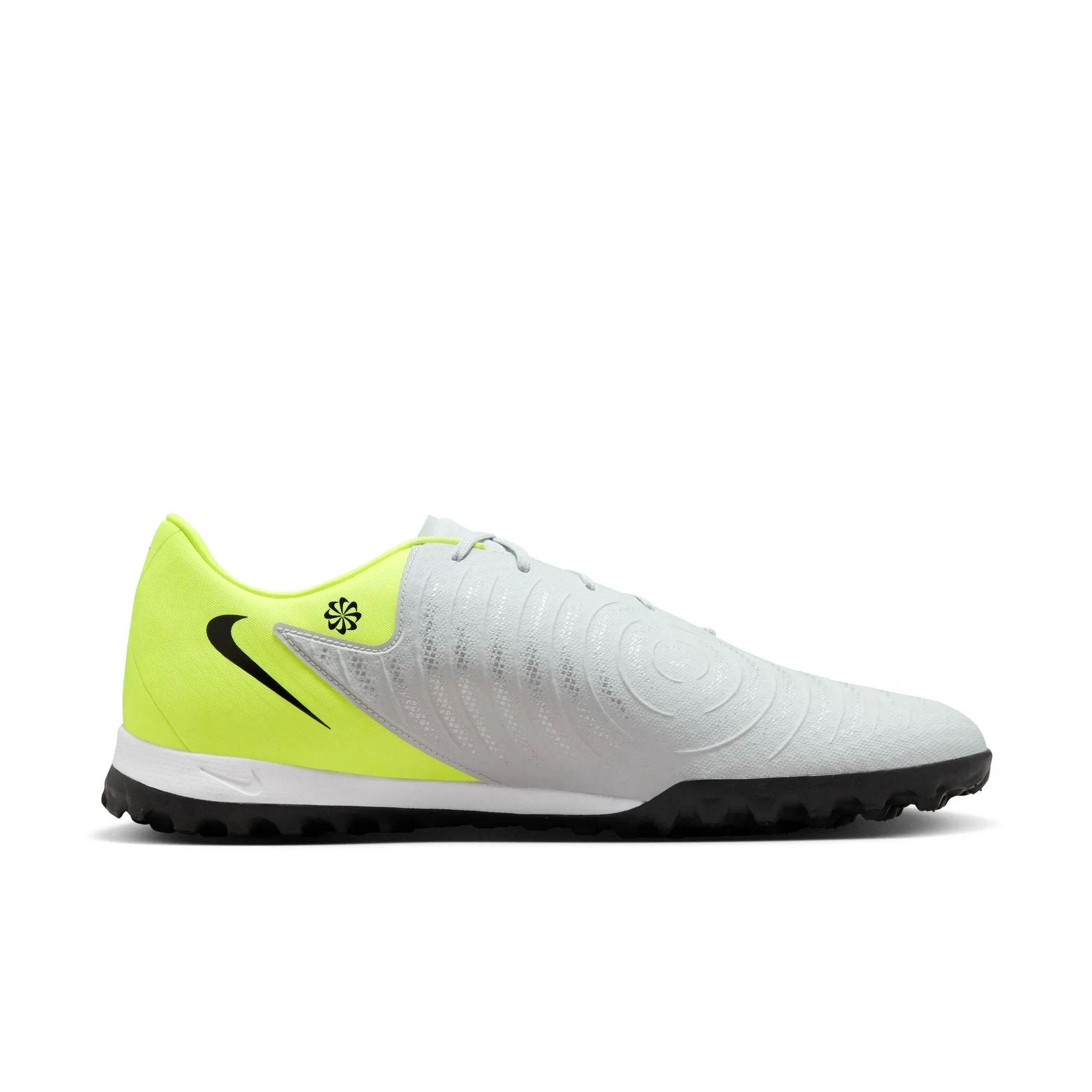 Nike Phantom GX 2 Academy TF Turf Soccer Shoes - Metallic Silver/Black/Volt