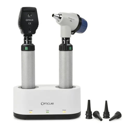 Opticlar - VScope 4.2x Diagnostic Set -  ADAPT Lithium Rechargeable, 2 Handles