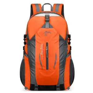 Orange Lightweight Hiking Backpack - Waterproof Outdoor Travel & Camping Bag with Multi-Compartment Design