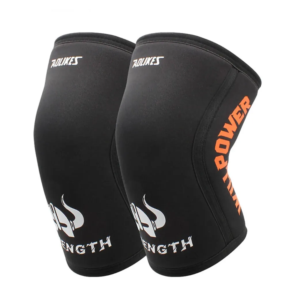 Pair of 7Mm Neoprene Knee Pads For Weightlifting & Crossfit Compression Support For Men & Women