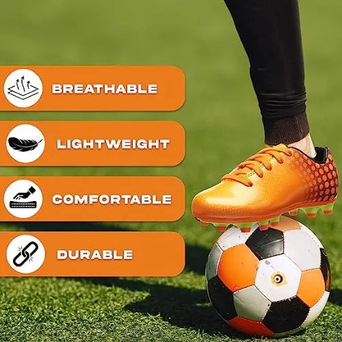 Palomar Firm Ground Soccer Cleats - Orange/Purple
