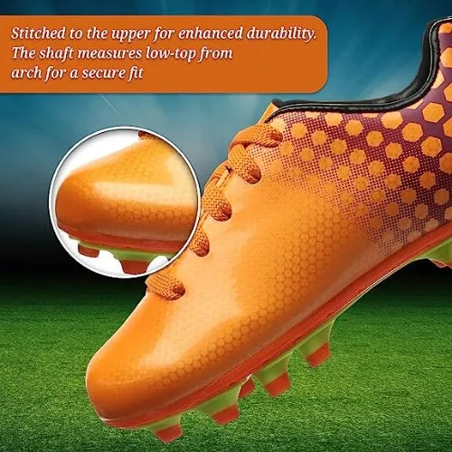 Palomar Firm Ground Soccer Cleats - Orange/Purple
