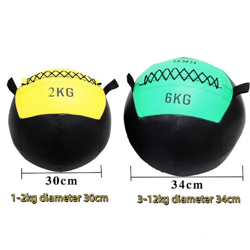Premium Adjustable Medicine Wall Ball – Empty 2-12kg Core Training Ball for CrossFit, Gym, Strength, and Balance Exercises, Ideal for Throwing and Bouncing Workouts, Fillable with Sand or Fabrics